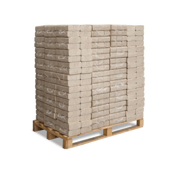Heizfuxx RUF Classic White Hartholzbriketts – 960 kg Palette Premium Weißholz Briketts für Kamin & Ofen