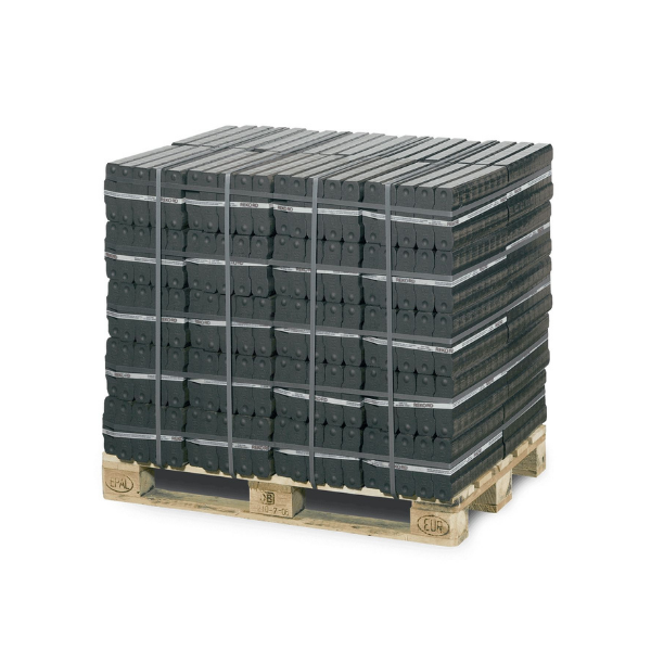 Rekord Braunkohlebriketts – 1.000 kg Palette Langbrennende Briketts für Kamin & Ofen